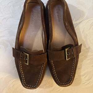 Boden Iris Snaffle‎ Loafers Ginger Snap Suede